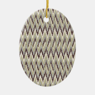 Kaffe och Sage iKat ZigZag Mönster Julgransprydnad Keramik
