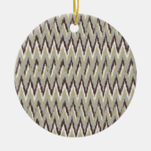 Kaffe och Sage iKat ZigZag Mönster Julgransprydnad Keramik