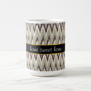 Kaffe och Sage iKat ZigZag Mönster Kaffemugg