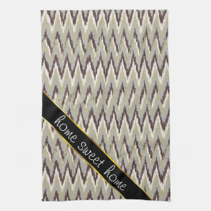 Kaffe och Sage iKat ZigZag Mönster Kökshandduk