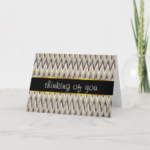 Kaffe och Sage iKat ZigZag Mönster Kort