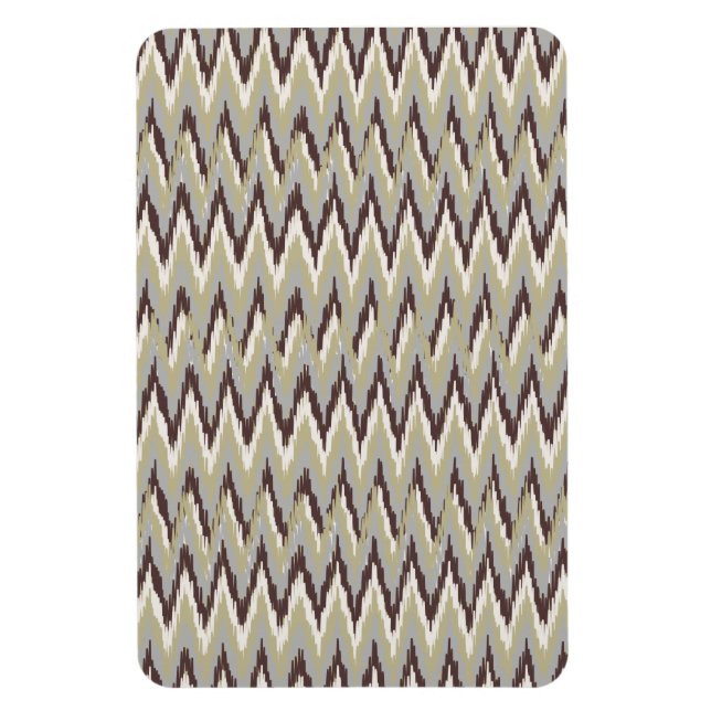 Kaffe och Sage iKat ZigZag Mönster Magnet (Vertikal)