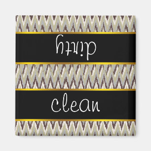 Kaffe och Sage iKat ZigZag Mönster Magnet
