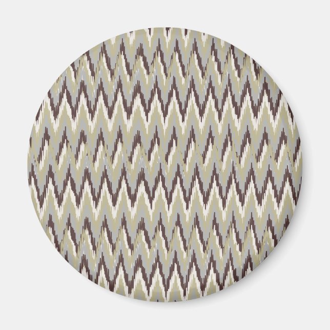 Kaffe och Sage iKat ZigZag Mönster Magnet (Framsidan)