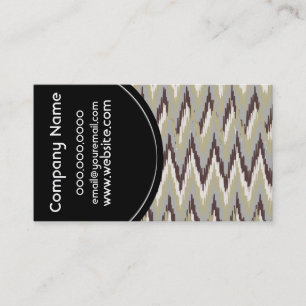 Kaffe och Sage Tribal ZigZag Mönster Visitkort