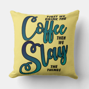 Kaffe och sälj Sak Kudde