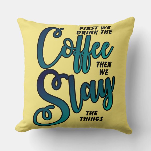 Kaffe och sälj Sak Kudde (Framsida)