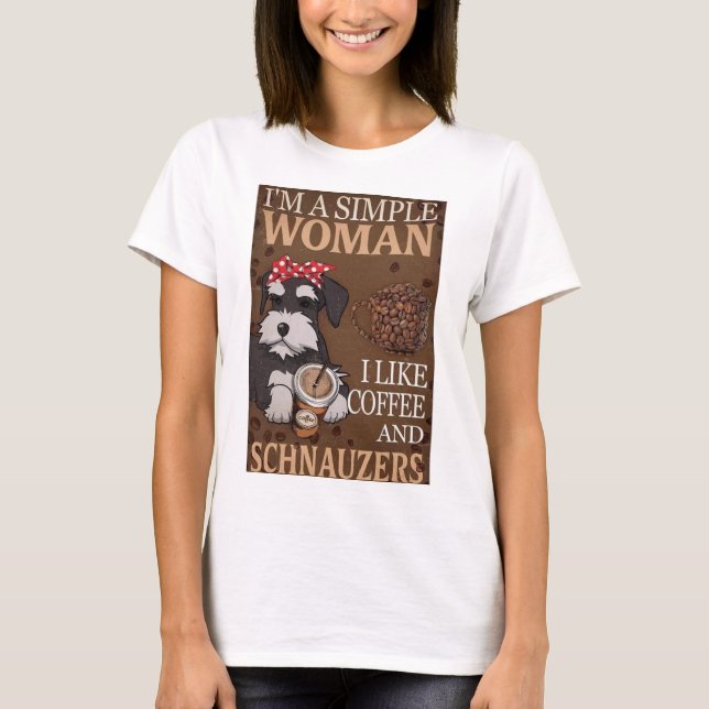 Kaffe och Schnauzers T-Shirt (Framsida)