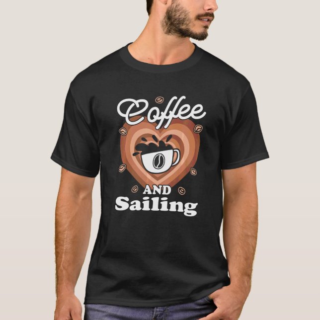 Kaffe Och Segling T Shirt (Framsida)
