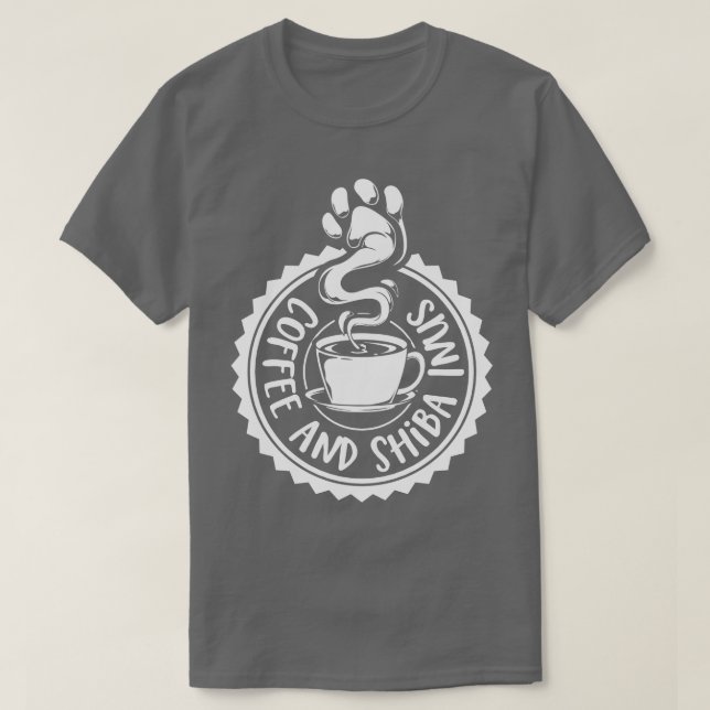 Kaffe och ShibaInus ShibaInu T Shirt (Design framsida)