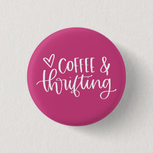 Kaffe och Shock rosa för dragning Knapp