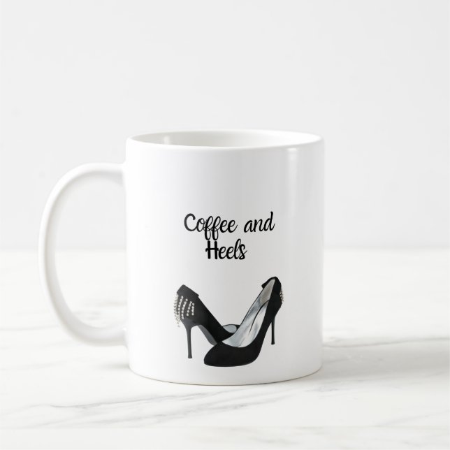 Kaffe och Shoe Älskare! Kaffemugg (Vänster)