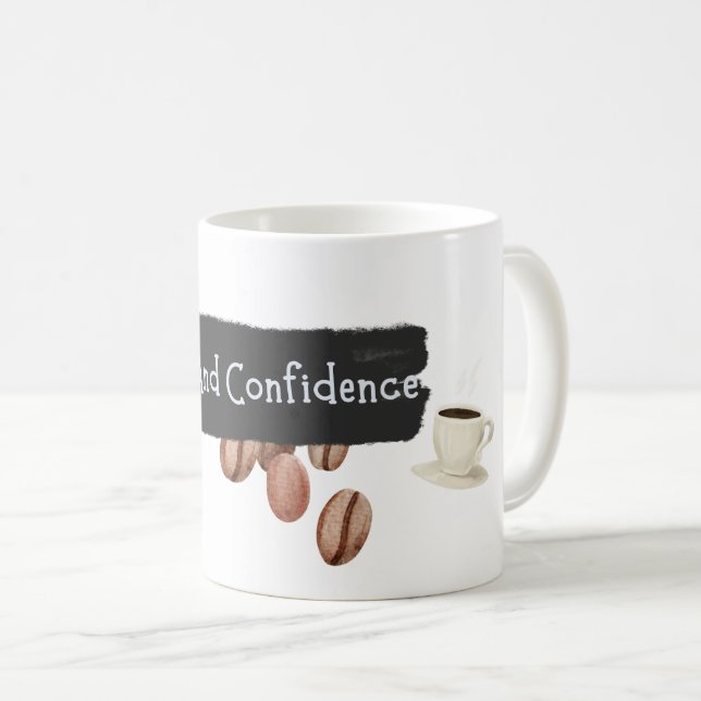 Kaffe Och Självförtroende Kaffemugg (Framsida höger)
