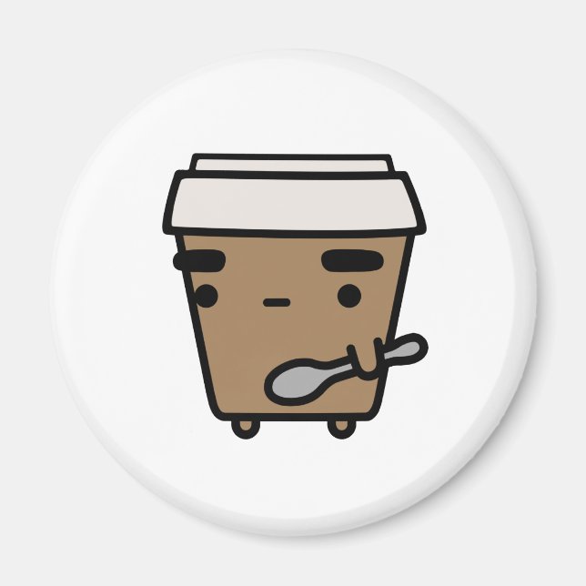 Kaffe och sked magnet (Framsidan)