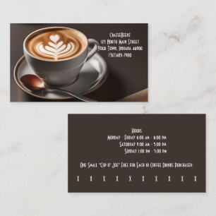 Kaffe och Slå med anpassningsbar och sent konst Visitkort