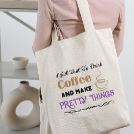 Kaffe och söt sak tygkasse