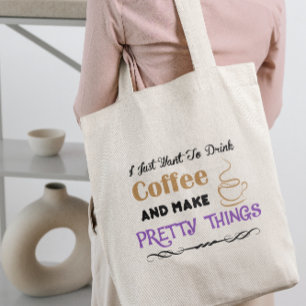 Kaffe och söt sak tygkasse