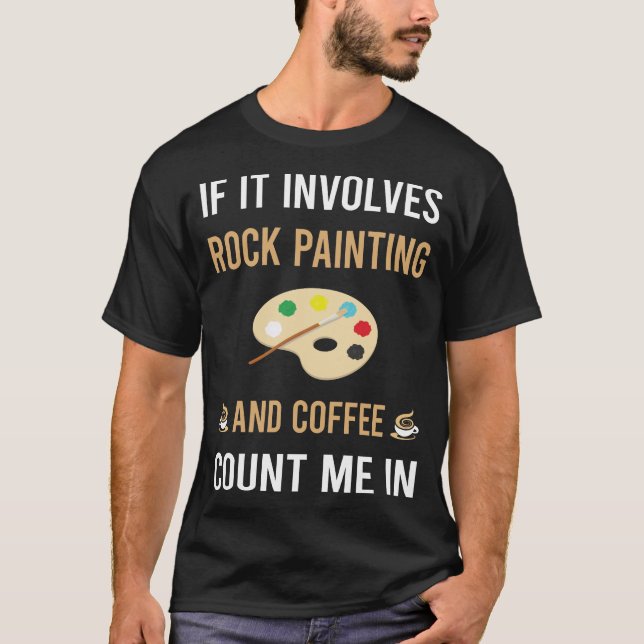 Kaffe- och Sten-färgning av Sten T Shirt (Framsida)