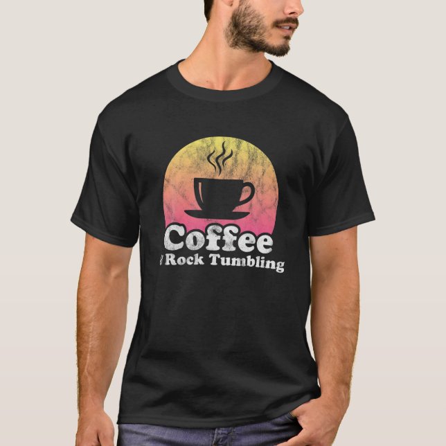 Kaffe- och Sten-tumling T Shirt (Framsida)