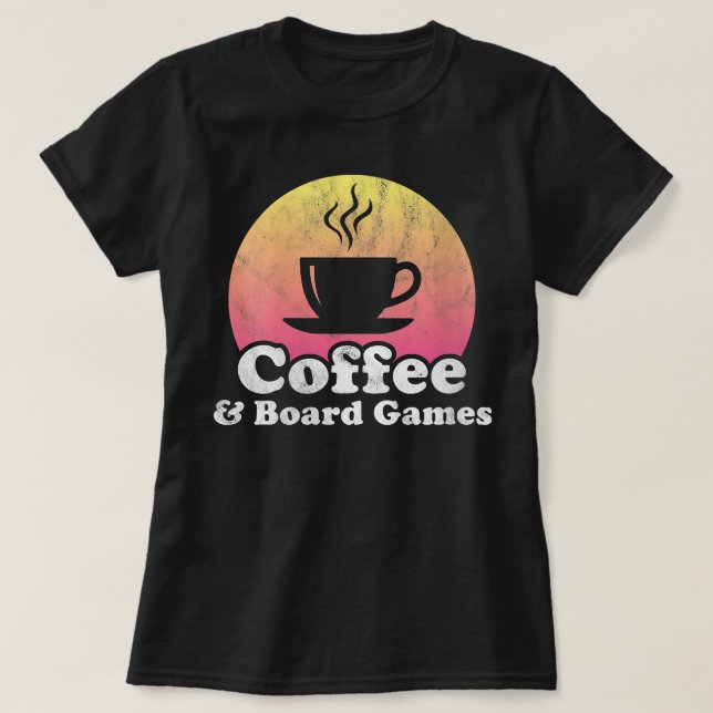 Kaffe- och styrelsesamel V-Nacke T Shirt (Design framsida)