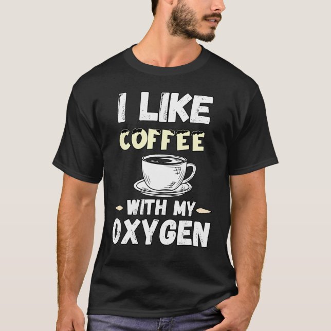 Kaffe- och syrecitat som jag tycker om kaffe med m t shirt (Framsida)
