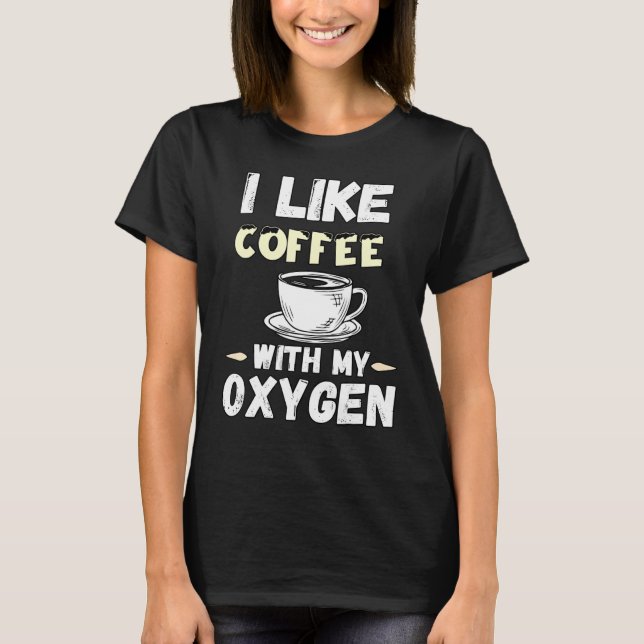 Kaffe- och syrecitat som jag tycker om kaffe med m t shirt (Framsida)