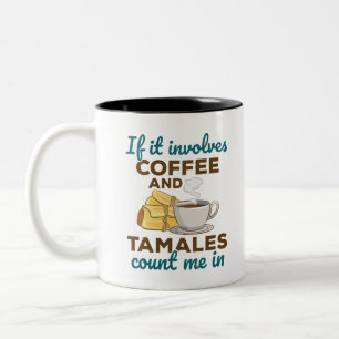 Kaffe och tamales Mexikanska Älskare Två-Tonad Mugg