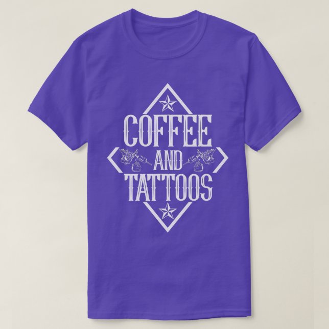 Kaffe och tattoos-tattoartist Inked T Shirt (Design framsida)