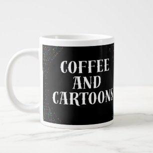 Kaffe och tecknade serier jumbo mugg