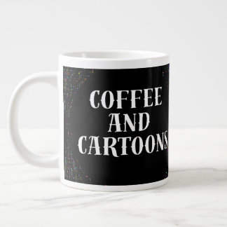 Kaffe och tecknade serier jumbo mugg