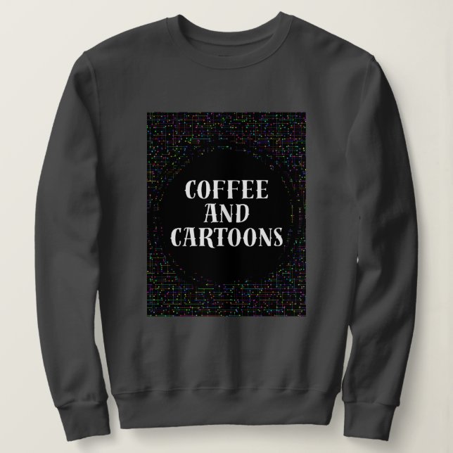 Kaffe och tecknade serier t shirt (Design framsida)