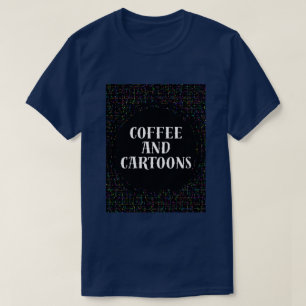 Kaffe och tecknade serier t shirt
