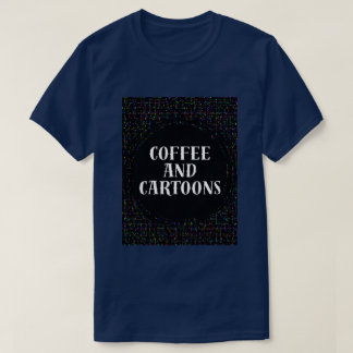 Kaffe och tecknade serier t shirt