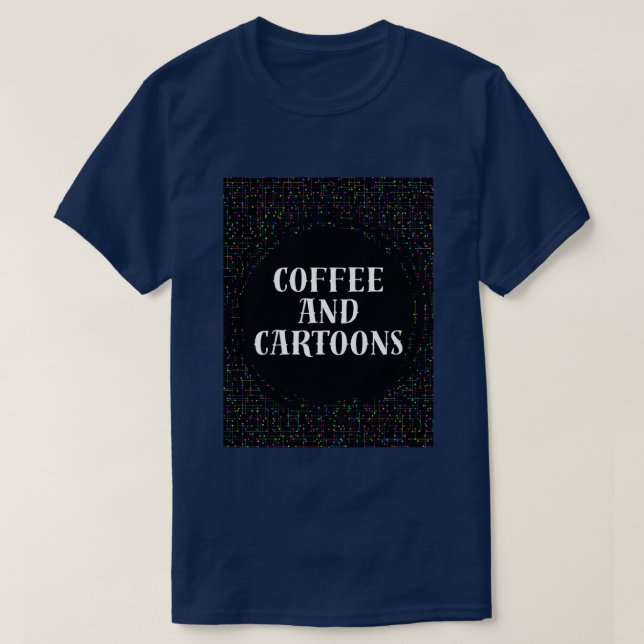 Kaffe och tecknade serier t shirt (Design framsida)
