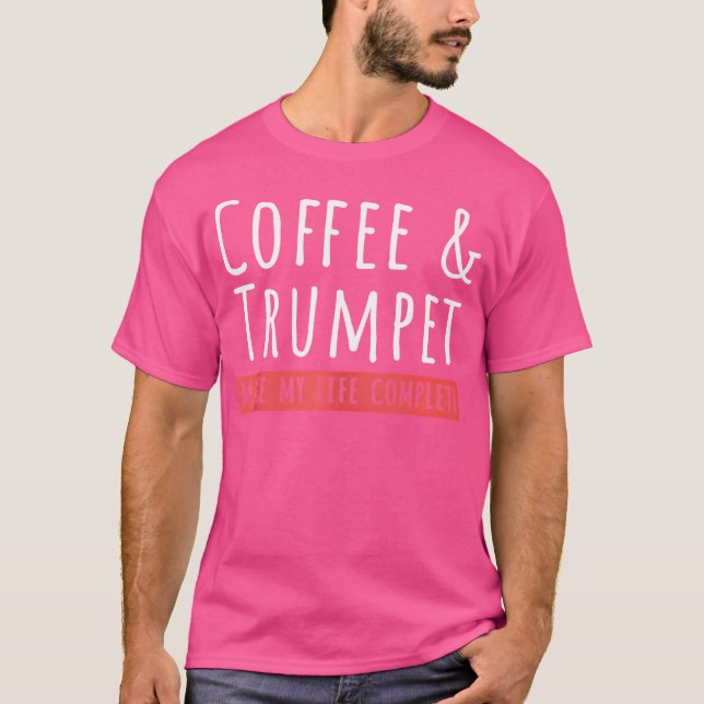 Kaffe- och trumpetskjortkaffe Älskare Marching B T Shirt (Framsida)