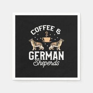 Kaffe och tysk fårbesättning pappersservett