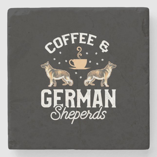 Kaffe och tysk fårbesättning stenunderlägg (Framsidan)