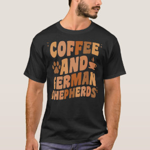 Kaffe och tysk herde Hund GSP Hund Mamma T Shirt