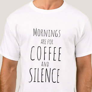 Kaffe och tystnad - lustigt enkelt t shirt