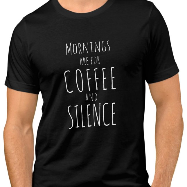 Kaffe och tystnad - roligt t shirt (Skapare uppladdad)