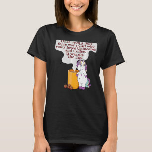 Kaffe- och Unicorn-Gång vid en tidpunkt då det fan T Shirt