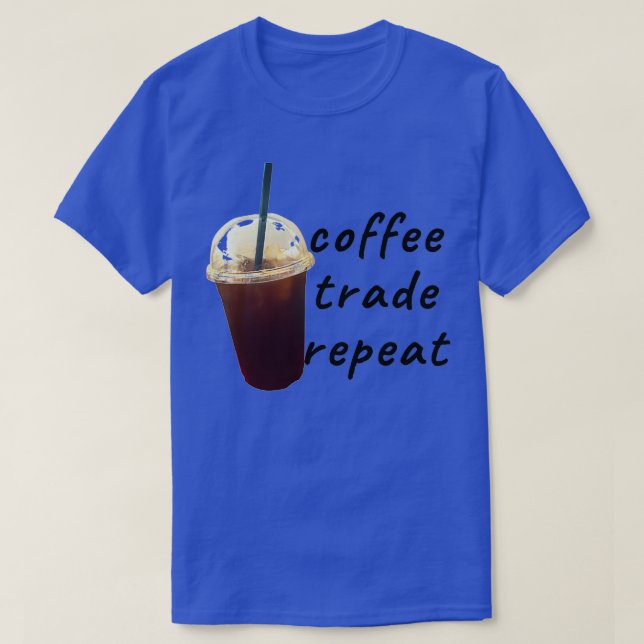 Kaffe och upprepa t shirt (Design framsida)