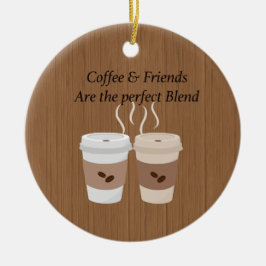 Kaffe och vänner är Perfekten Blanda-ornament Julgransprydnad Keramik
