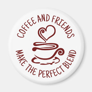 Kaffe och vänner, blanda Perfekten Magnet