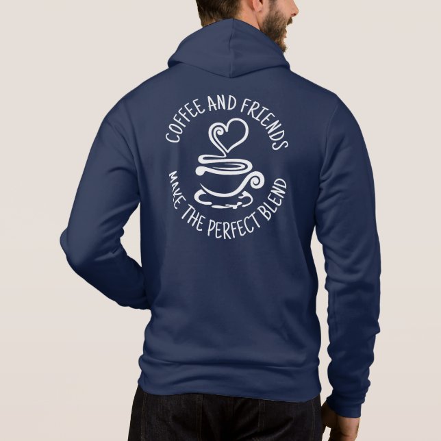 Kaffe och vänner, blanda Perfekten T Shirt (Baksida)