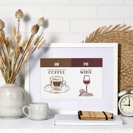 Kaffe och Vin Canvastryck