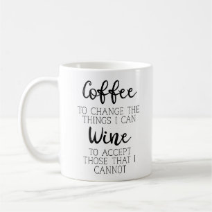 Kaffe och Vin Humor Kaffemugg