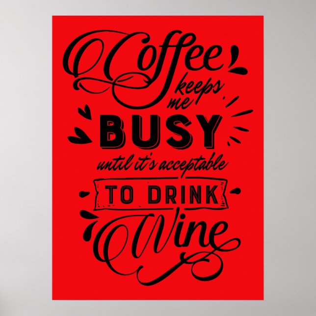 Kaffe och Vin-tid Poster (Framsidan)