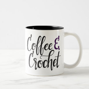 Kaffe och virkning Två-Tonad mugg