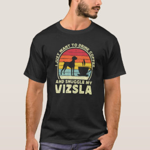 Kaffe Och Vizsla Hund Koffein Vizsla Pappa Mamma 1 T Shirt
